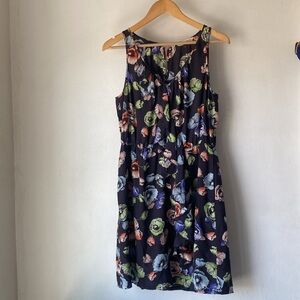 Rebecca Taylor 8 Silk Floral Dress